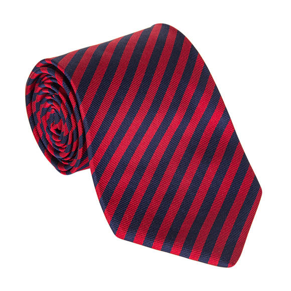 BROOKS BROTHERS NAVY BLUE & RED STRIPED TIEMENS